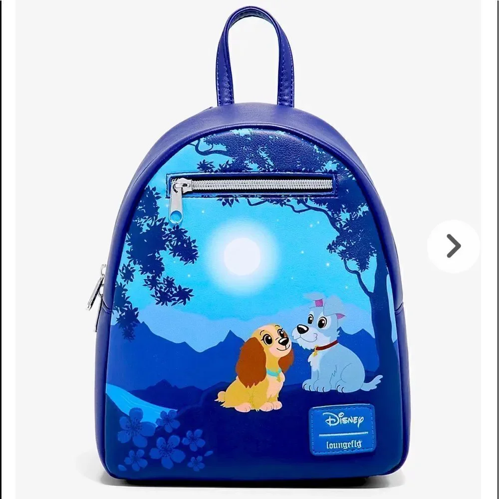 Loungefly Disney Lady and The Tramp Moonlight stroll mini backpack NWT